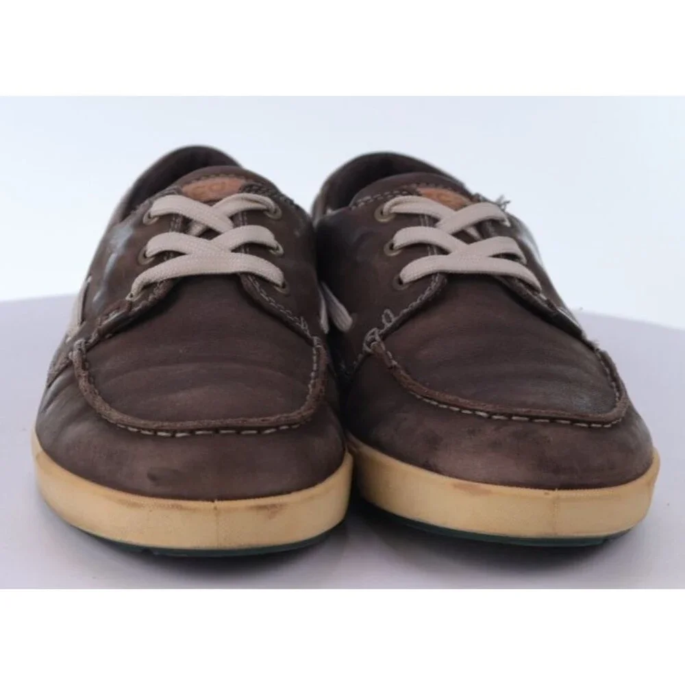 ECCO Men's Casual Comfort Boat Shoes Size EU 40 US 6-6.5 Leather Brown